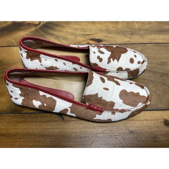 Vaneli Brown Cow Fur Leather Muki Slip-On Casual Shoe Women 7.5 - Picture 4 of 10